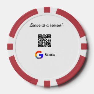 Jetons De Poker logo de l'entreprise de revue Google Scan QR revie