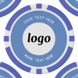 Jetons De Poker Logo et texte Business Promotion Sky Blue<br><div class="desc">Logo simple et texte personnalisé pour promouvoir votre entreprise. Remplacez le logo et le texte par le vôtre pour customiser. Minimaliste et professionnel pour refléter votre marque.</div>