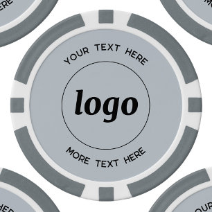 Jetons De Poker Logo et texte Entreprise Promotion Poudre Bleue