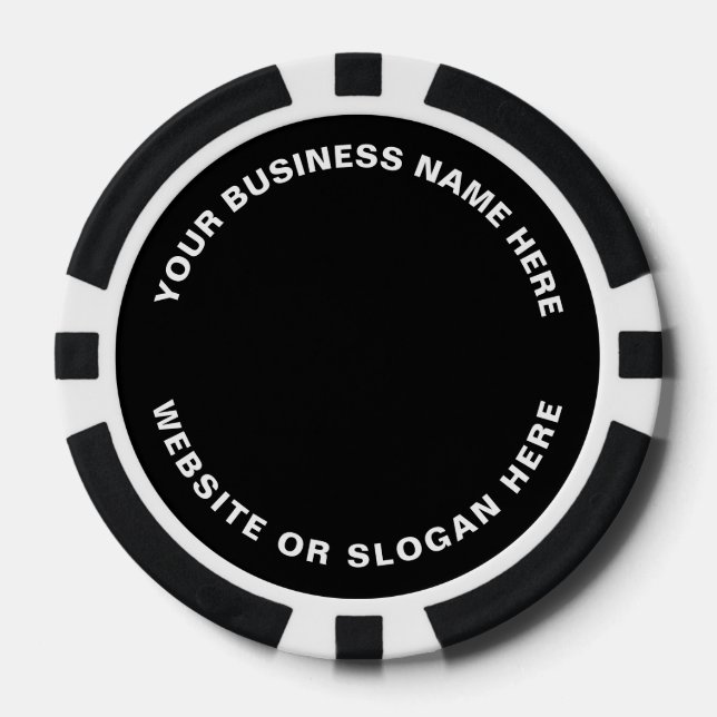 Jetons De Poker Logo et texte simple professionnel pour entreprise (Recto)