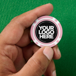 Jetons De Poker Logo personnalisé et Cool de texte Dusty rose