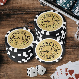 Jetons De Poker Logo personnalisé or