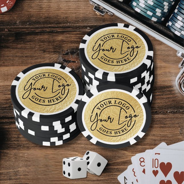 Jetons De Poker Logo personnalisé or (Custom Logo Gold Poker Chips )