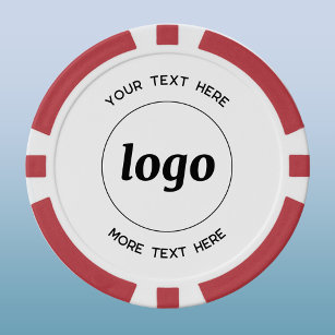 Jetons De Poker Logo simple et promotion de l'entreprise textuelle