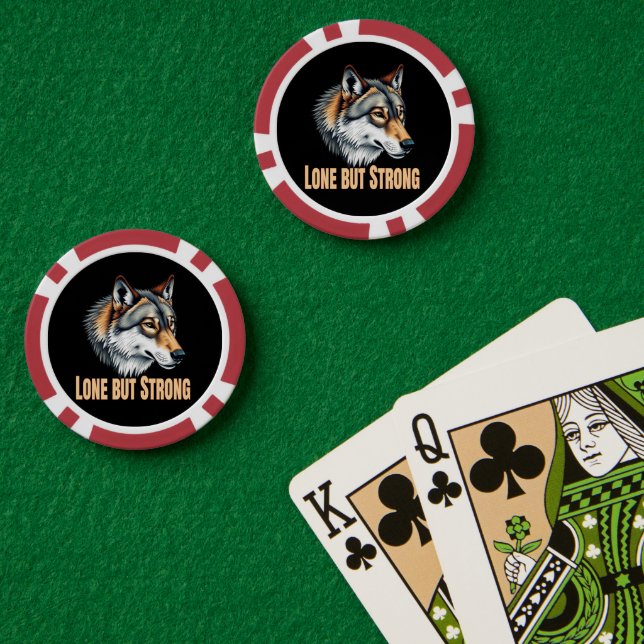 Jetons De Poker Lone But Strong Wolf (Table de poker (double))