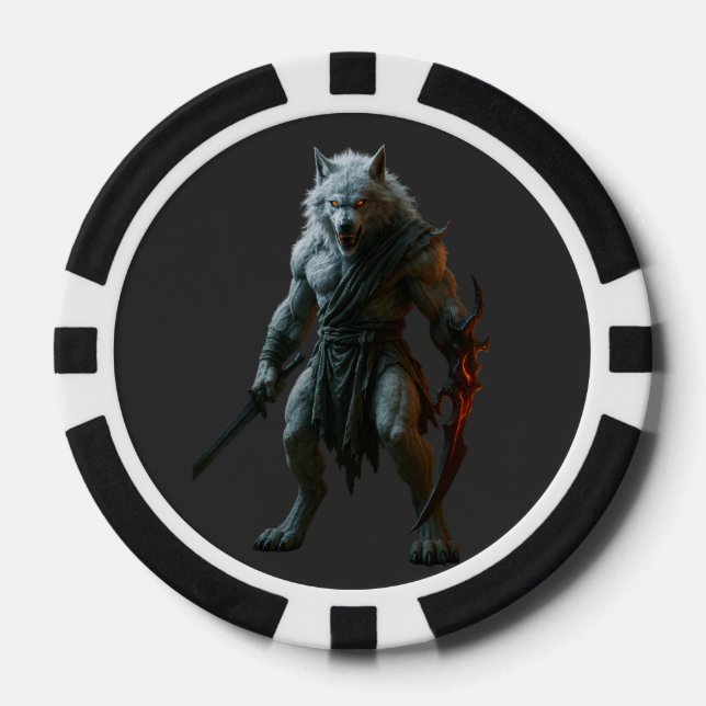 Jetons De Poker Loup-garou arctique (Recto)