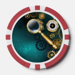 Jetons De Poker Loupe en style Steampunk