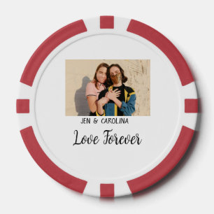Jetons De Poker Love Forever LGbtq couple fierté ajouter nom photo