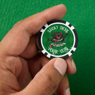 Jetons De Poker Lucky Devil Poker Club Funny Tasmanian Devil Art