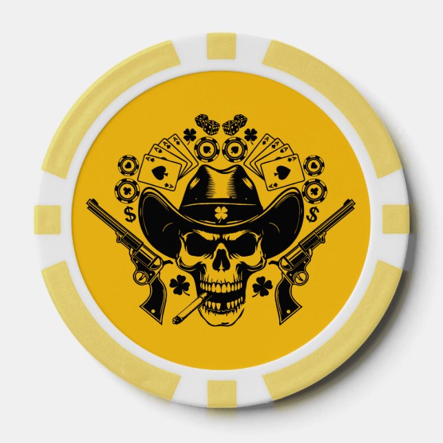 Jetons De Poker Lucky Poker Skull (Recto)