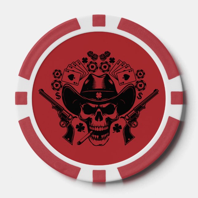 Jetons De Poker Lucky Poker Skull (Recto)