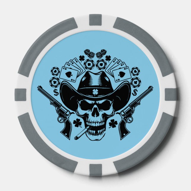 Jetons De Poker Lucky Poker Skull (Recto)