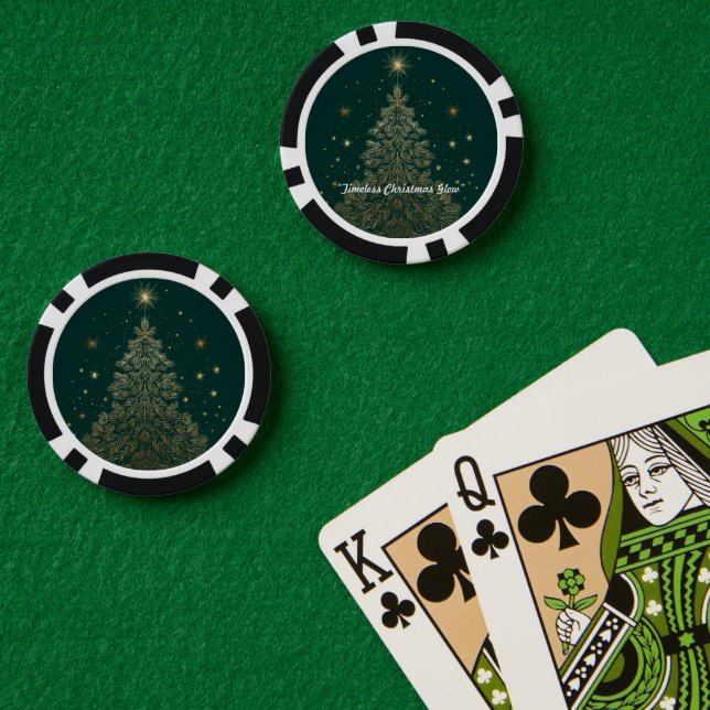 Jetons De Poker « Lueur de Noël de luxe » (Table de poker (double))