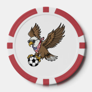 Jetons De Poker Lunettes de soleil aigle de football USA cool vint