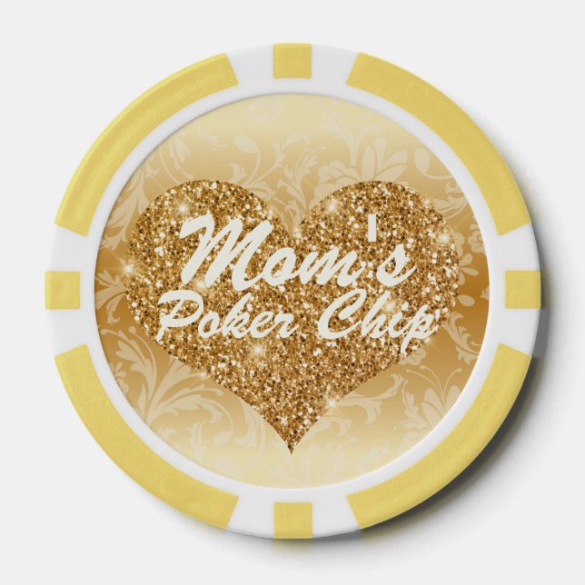 Jetons De Poker Maman's Poker Chip Gold Faux Parties scintillant C (Recto)