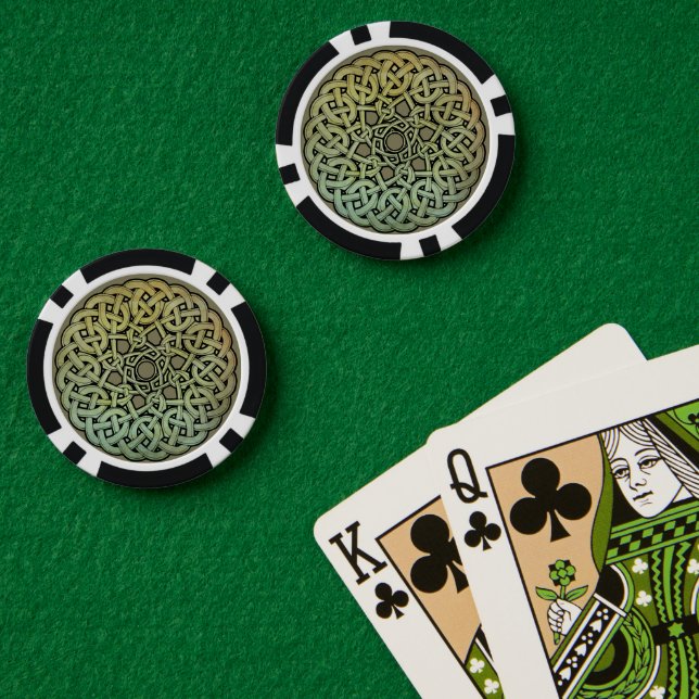 Jetons De Poker Mandala de nouage celtique (Table de poker (double))