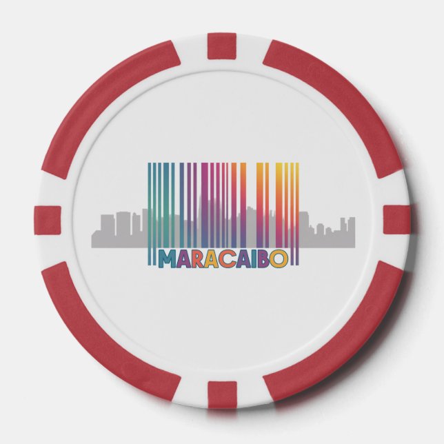 Jetons De Poker Maracaibo City Code-barres Art Latin Pride (Recto)