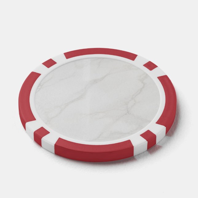 Jetons De Poker Marbre Blanc (Simple)