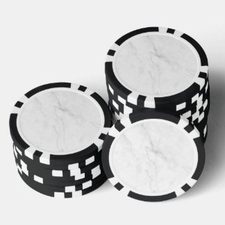 Jetons De Poker Marbre Blanc
