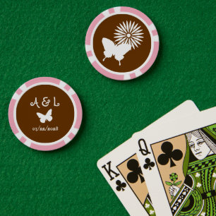 Jetons De Poker Marguerites et Papillons au Chocolat