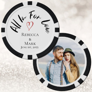 Jetons De Poker Mariage avec photo personnalisée
