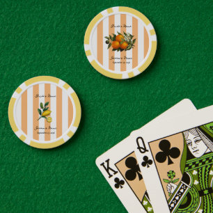 Jetons De Poker Mariage Citron Orange Méditerranéen Italien