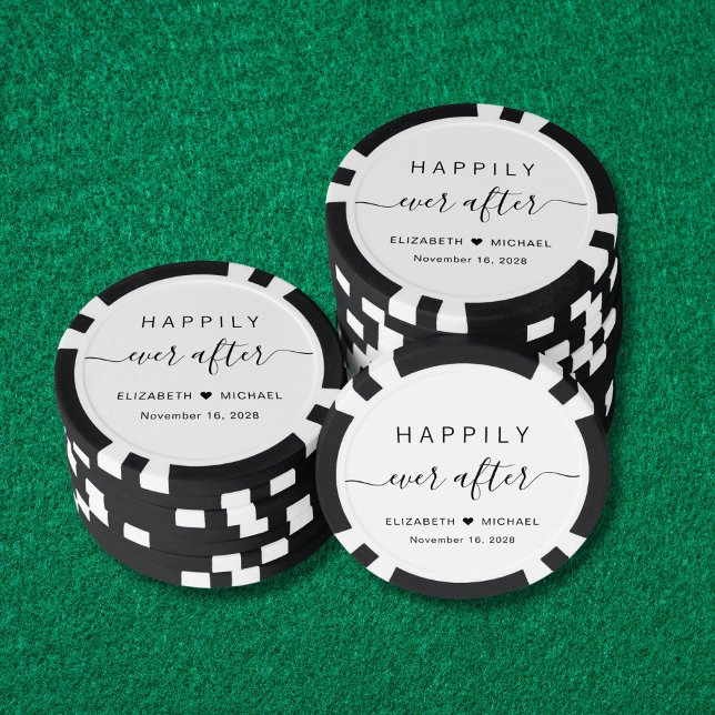 Jetons De Poker Mariage heureux pour toujours (Créateur téléchargé)