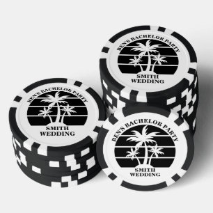 Jetons De Poker Mariage sur l'île de célibataire de plage Personna