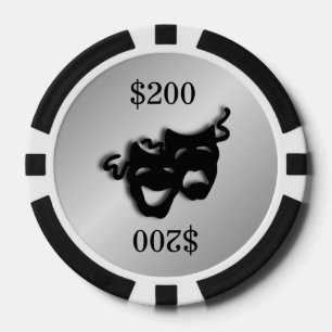 Jetons De Poker Marqueur argenté de théâtre