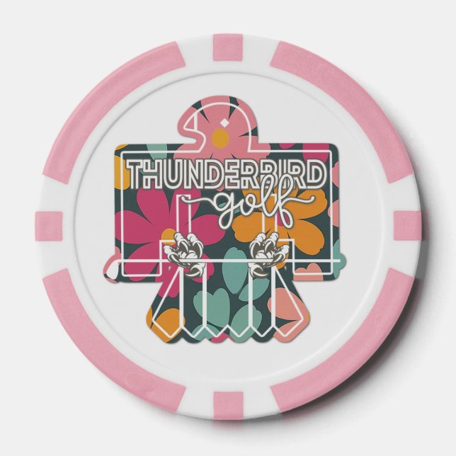 JETONS DE POKER MARQUEUR DE BALL - FLEURALE ROSE (Recto)