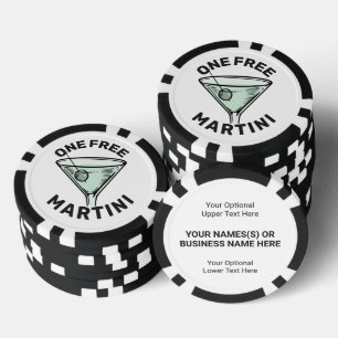Jetons De Poker Martini libre texte personnalisé