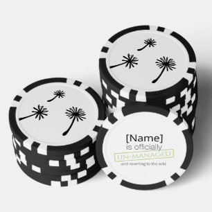 Jetons De Poker Mauvaise herbe arrive mignon cynique pissenlit Drô