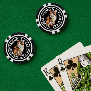 Jetons De Poker Meilleur ami Calico Cat
