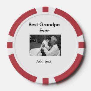 Jetons De Poker Meilleur grand-père jamais ajouter photo nom class