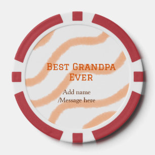 Jetons De Poker Meilleur grand-père jamais bandes orange spirale a