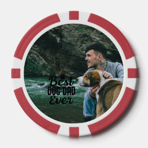 Jetons De Poker Meilleur Papa Chien Photo Personnalisée Fête des P