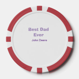Jetons De Poker Meilleur papa de tous joyeuse fête des pères nom p