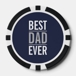 Jetons De Poker Meilleur papa jamais   Minimaliste moderne