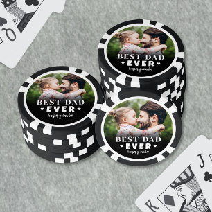 Jetons De Poker Meilleur papa jamais photo