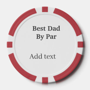 Jetons De Poker Meilleur papa par gris noir fête des pères nom sim