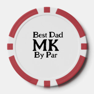 Jetons De Poker Meilleur papa par monogramme fête des pères rusti 