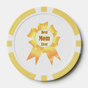 Jetons De Poker Meilleure maman jamais Golden Lauréat du prix ruba