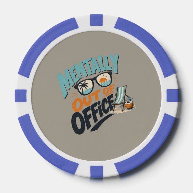 Jetons De Poker Mentalement absent du bureau (Recto)