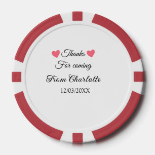 Jetons De Poker merci d'être venu/venue nom à ajouter par SMS