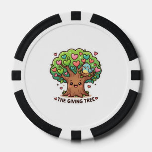 Jetons De Poker Mignon Kawaii L'Arbre Généreux Cœur Feuilles Genti