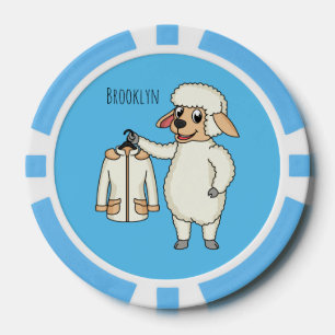 Jetons De Poker Mignonne brebis avec blouson