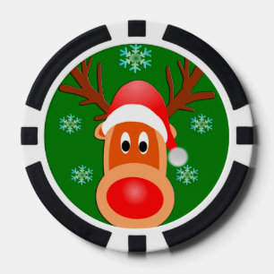 Jetons de poker mignons d'argile de cerfs communs