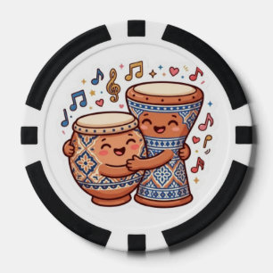 Jetons De Poker Mignons Tambours Traditionnels Marocains En Argile