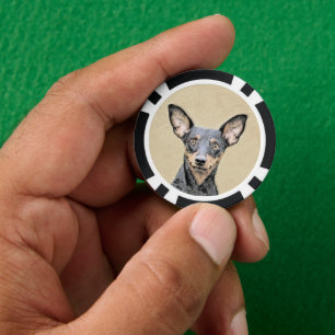 Jetons De Poker Miniature Pinscher Peinture mignonne Chien Art ori
