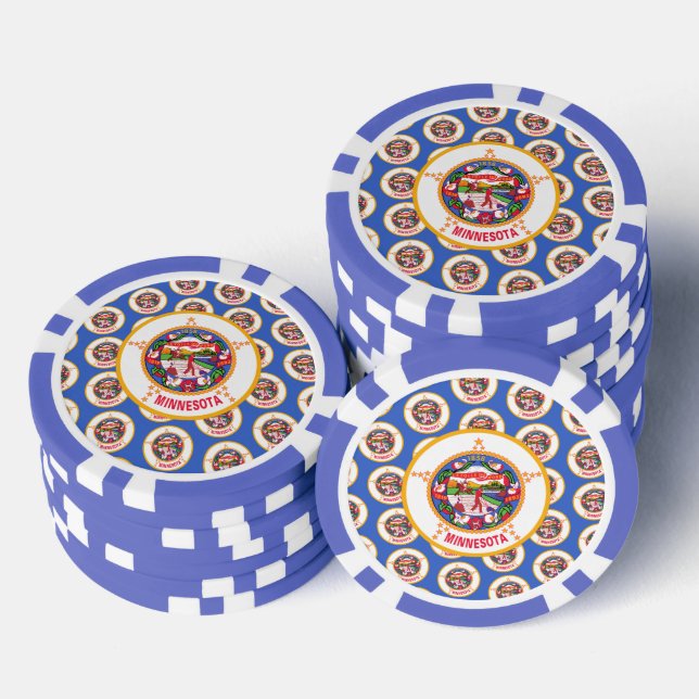 Jetons De Poker Minnesotan Flag, Flag of Minnesota (Empiler)